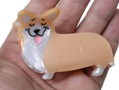 Miniatura 6 de Pinzas para el pelo de perro para mujeres y niñas lindas pinzas para el pelo fino corgi