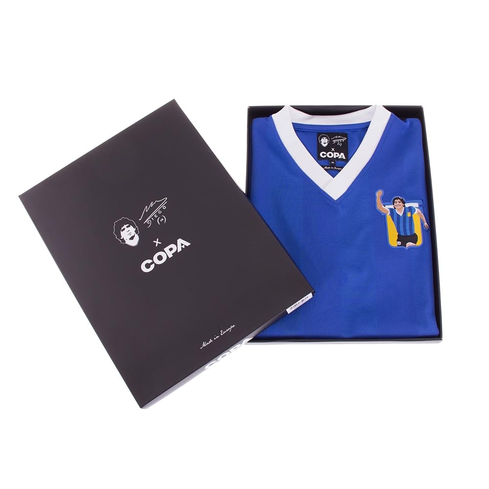 Copa - Maradona X Argentina 1986 Visitante - Camiseta de Fútbol Retro - Hombre - Azul