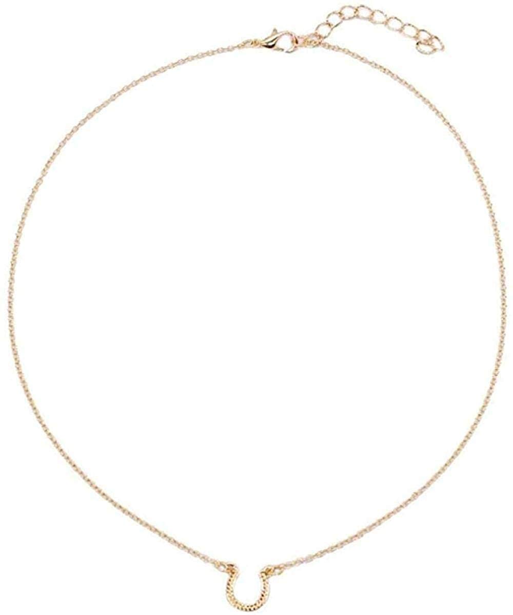 Collier fer à cheval en U structure fine bijoux de qualité supérieure