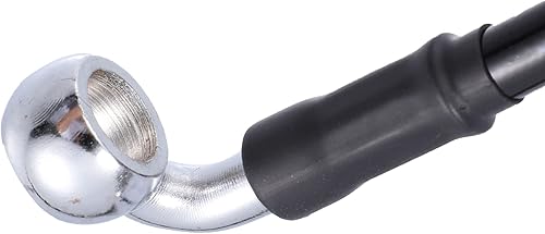 Miniatura 7 de X AUTOHAUX Manguera de aceite hidráulico AN3 M10 de 59.1in para automóvil, manguera de aceite de 28 90 de acero inoxidable para automóvil,