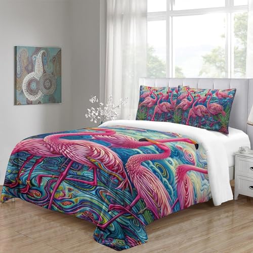 Housse de couette microfibre 3D à fermeture éclair pratique