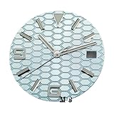 Melitare 1pc 29mm NH35 quadrante dell'orologio con lancette Ciano Luminoso Adatto 8215 8205 821a DG2813 3804 Orologi Movimento Automatico(Dial with Hands 5,Miyota82-DG)