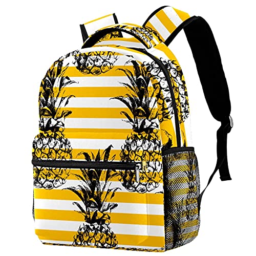 Sac à dos décontracté ananas grande capacité avec bandoulière confortable