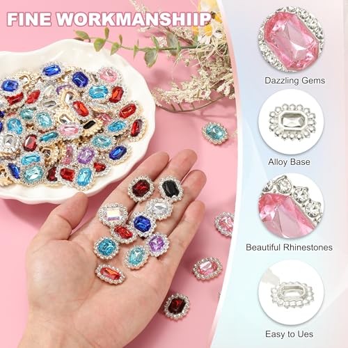 50 Strass Décoratifs Cristal Rose Clair Base Argentée pour Couture - 4