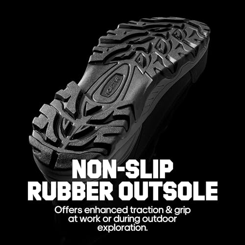 image for NORTIV 8 Waterproof Steel Toe Boots for Men Slip Resistant Safety Indu