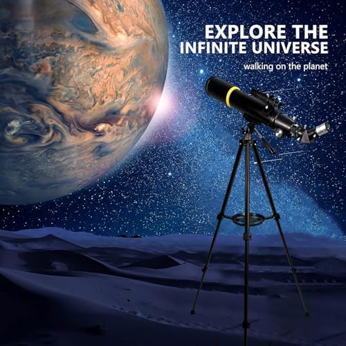 Image of CASON (DEVICE OF C) F50070-Telescope for Astronomy,Galaxy 70mm Aperture 500 mm Refractor Zoom Telescope for Adults & Kids for Moon,Planets,Stars,Galaxy with Aluminum Tripod and Phone Adapter