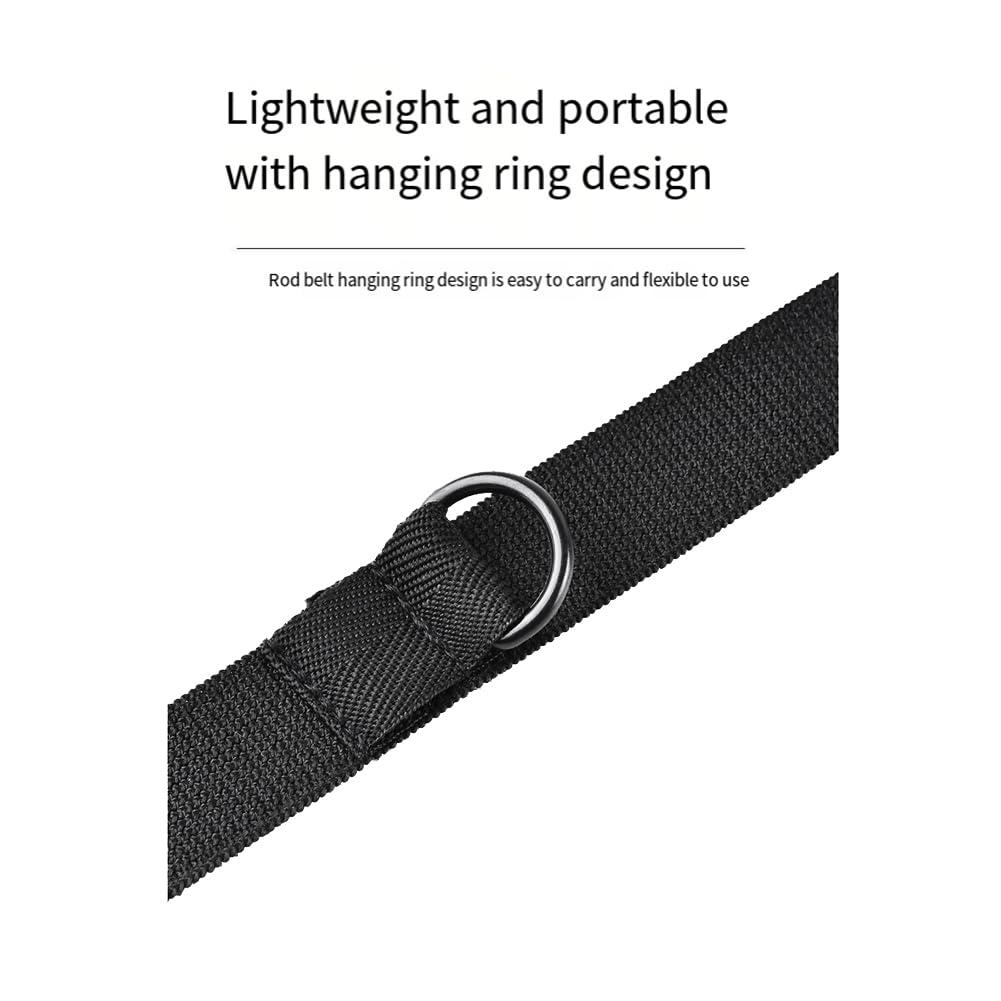 5 pièces de ceinture porte-canne à pêche 59 cm–130 cm Housses de canne à pêche Ceinture Protection de canne à pêche Couverture réglable pour tube de canne à pêche Installation facile