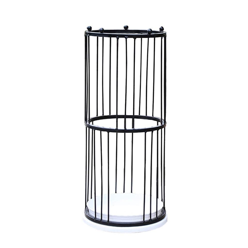Porte-parapluie intérieur noir support de rangement métal pour maison