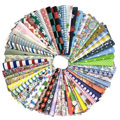 120Pcs Fat Quarters Fabric Bundles,Scrap Quilts Sewing Fabric Squares,Araniozb Cotton Fabric For Sewing,Quilting Fabric Supplies,Pre-Cut Quilt Squares 6" X 6"(15.3Cm X 15.3Cm,60 Patterns) #TOP5