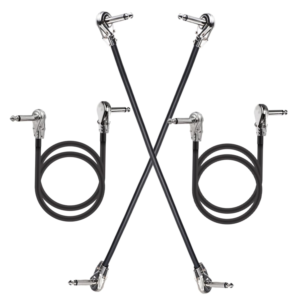 Levemolo Guitar Effect Pedal Cables 30cm Patch Cables for Guitar Pedals 6.35mm Jack