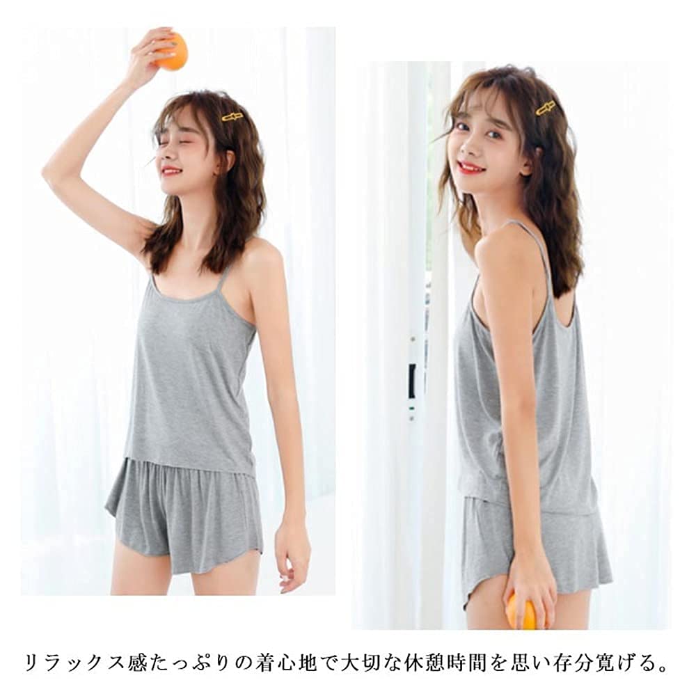 Amazon | [UMIYI] ルームウェア レディース キャミソール 上下