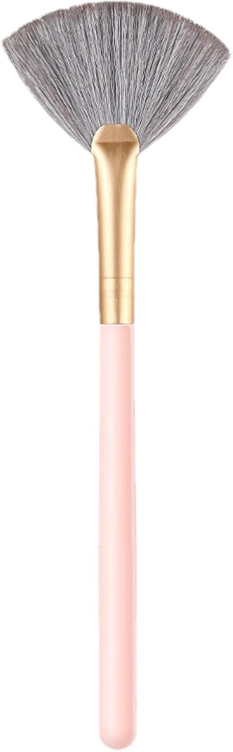 Pinceau de maquillage surligneur, pinceau éventail pour le visage, Pinceau de maquillage surligneur Fan, Outil Sculpt Blush, software précise du maquillage, pinceaux de contour à poils doux pour sc