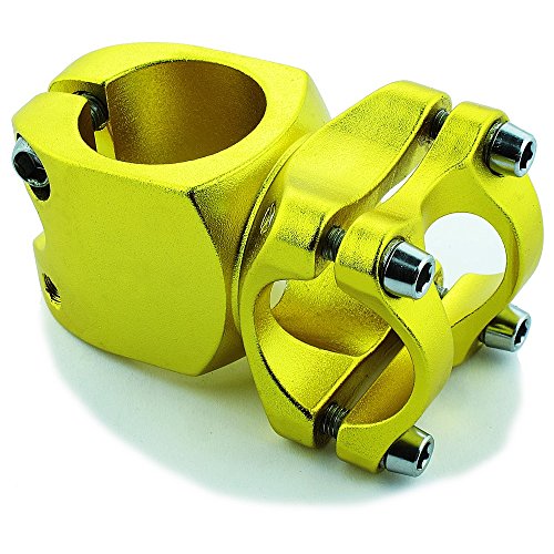 Potence courte de vélo 25,4 mm couleur or pour pivot de fourche 28,6 mm