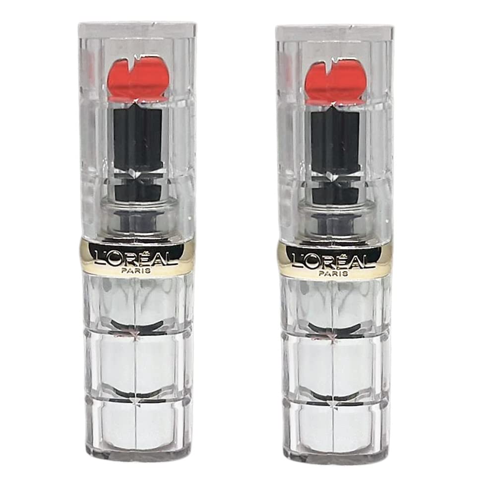 Pack of 2 L'Oreal Paris Colour Riche Shine Lipstick, Luminous Coral # 916