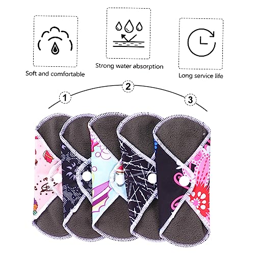 HAPINARY 1 Conjunto Absorventes Higiênicos Pensos Higiénicos De Bambu Guardanapo Menstrual Almofada