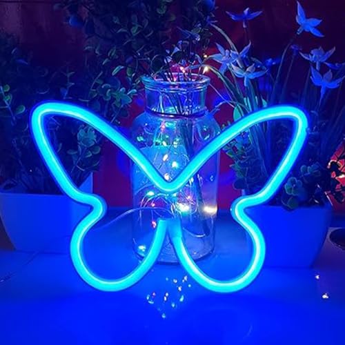 Image of 3PCS LED Neon Light Sign Butterfly Neon Signs Home Night Lights for Kids' Bedroom Decorative lamps Wall Art Romantic Christmas Birthday Gift