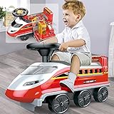 TEMI Ride On Toy Electric High-Speed Rail Train Fire Fighting Ride On Train Race Tracks Car...