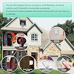 KERUI Standalone Home Office Shop Security Alarm System Kit,Wireless Loud Indoor/Outdoor Weatherproof Siren Horn with Remote Control and Door Contact Sensor,Motion Sensor,Up to 115db,NO WiFi/GSM/APP - Image 2