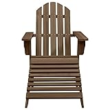 Fauteuil de jardin en bois massif avec repose-pieds - Fabriqué en bois dur résistant aux intempéries avec une finition robuste pour une utilisation durable en extérieur. Parfait pour les amateurs de jardin qui recherchent des meubles durables et faciles d'entretien. Résiste même aux conditions météorologiques extrêmes (max. 110 kg de charge).