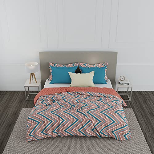 Image of Trident Reversible Queen Dohar, Microfiber, Dohar Double Bed, Queen Size Blanket, Super Soft Quilt, Comfort Living Dohar Collection 90 GSM, Queen -Chevron