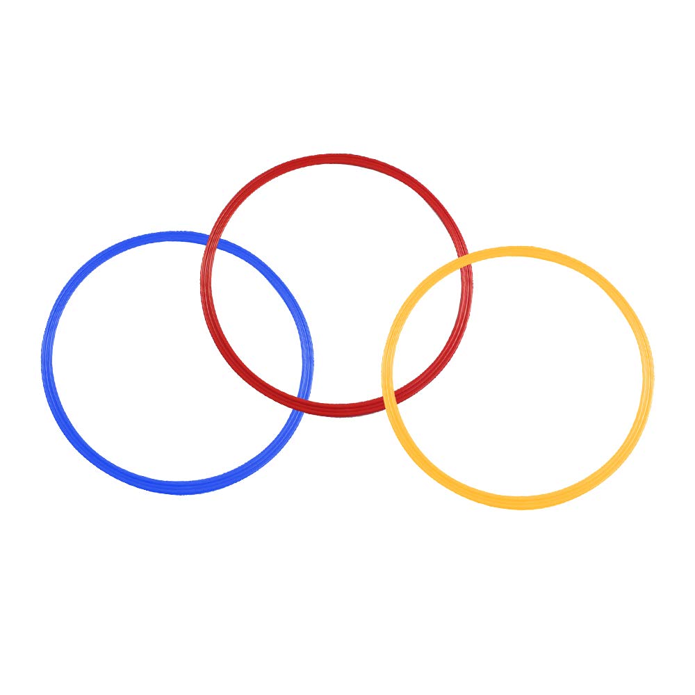 Jenngaoo Anelli da Allenamento per Calcio, 6 Pezzi Multicolor Sport Training Speed ​​Ring Football per velocità di Controllo Agility Training Skills - 16 Pollici di Diametro
