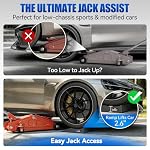 2.6" Lift Low Profile Car Ramps for Maintenance, Jack Support Only - Image 5