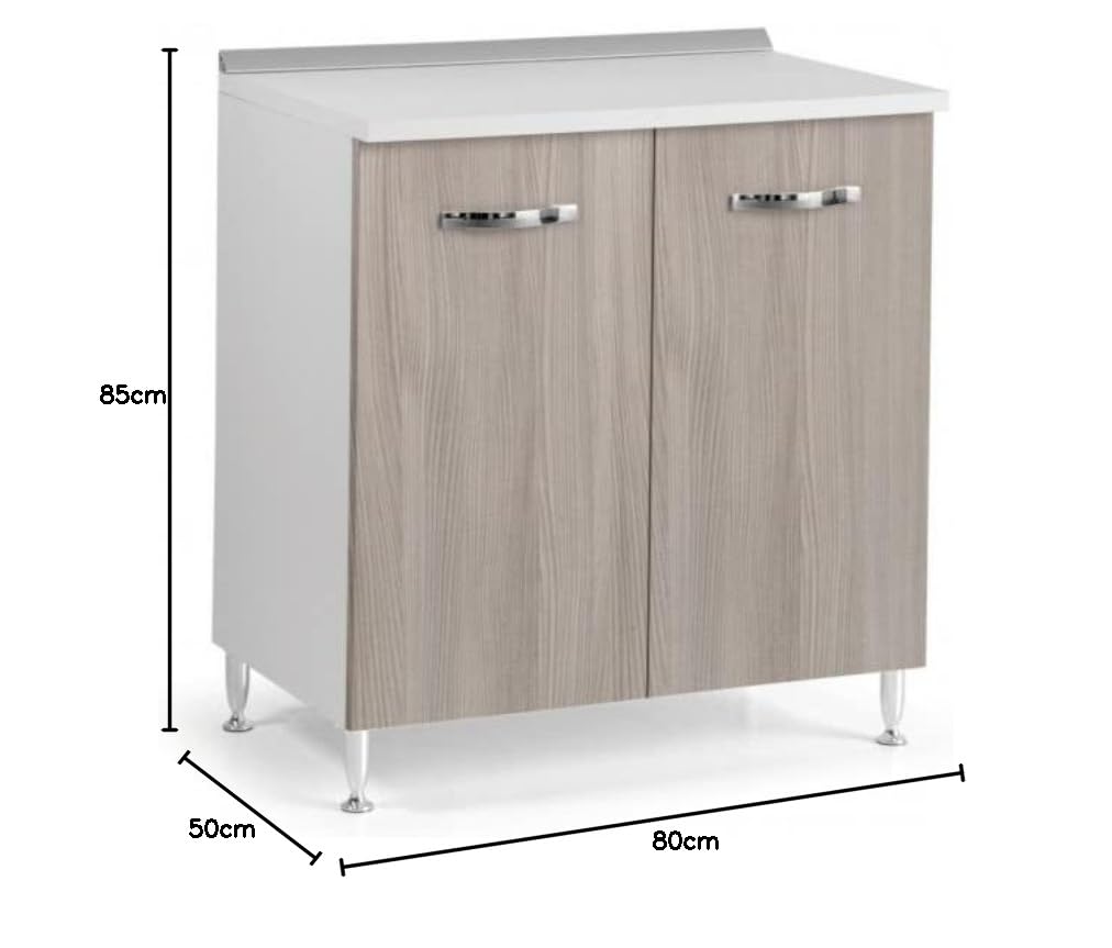 Base per Cucina 2 Ante Olmo in Legno nobilitato Cm 80x50xH 85