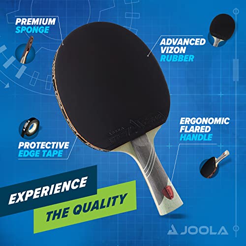 JOOLA Omega Speed – Raquete de tênis de mesa para treinamento avançado com alça rodada – Nível de to