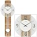 Produktbild AMS 7263 Wanduhr Quarz mit Pendel Holzrückwand Kernbuche furniert Mineralglas