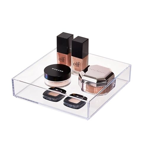 iDesign Decorative Countertop Vanity Tray Organizer for Bathroom, Bedroom, Closet,