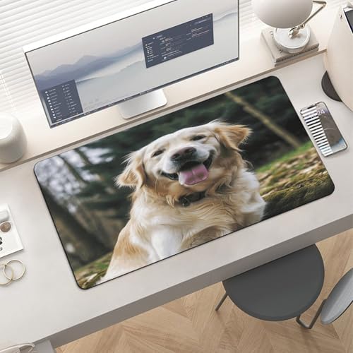 Funny Golden Retriever Mouse Pad grande antideslizante miniatura 6
