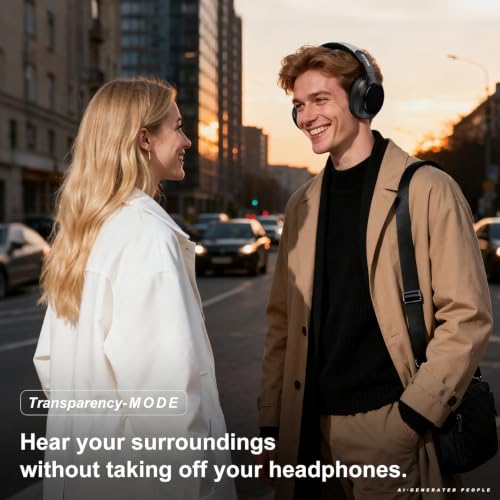 Image of Wireless Noise Cancelling Headphones, 120H Playtime, Over Ear Headphones