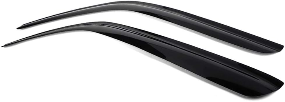 FREEMOTOR802® Tape-on Side Window Visors Wind Deflectors Rain Guards Vent Visors, Compatible with 2008-2023 Dodge Challenger, Slim Style Smoke Tinted Acrylic 2 Pieces