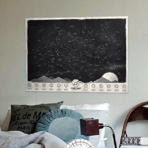 Glomarts Creative Poster Wall painting Style Night Light Star Map