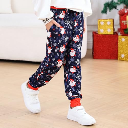 TUONROAD 7-16 Years Boys Christmas Pajama Pants Girls Sleepwear PJ Bottoms3