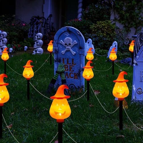Décorations d'Halloween étanches avec support réglable pour allée - 7