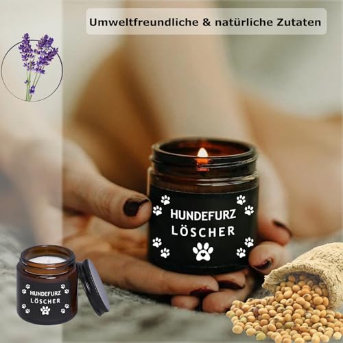 Geschenke für Hundebesitzer Frauen Duftkerze mit Spruch - Hundefurz Löscher Lustige Geschenk für Hunde Liebhaber Frau Freundin zum Geburtstag Valentinstag Weihnachten Geburtstagsgeschenk für Frauen