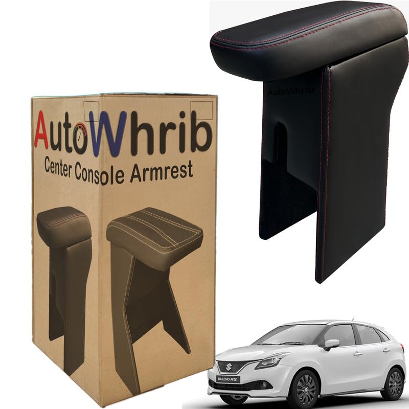 Image of Car Arm Rest For Baleno RS 2019 Armrest with Storage Box & Soft Cushion Pad, Luxury Arm Rest, Black Colour