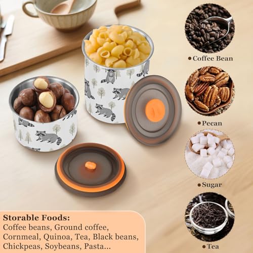 Contenedor de café hermético de acero inoxidable 900ml miniatura 5