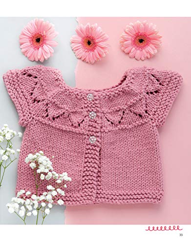 Adorable Baby Cardigans-9 Quick Projects Knitted From The Top Down-3 Sizes, 3-6 Months, 6-9 Months And 9-12 Months #TOP3