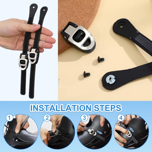 Image of balacoo Roller Skate Strap Replacement 2-Pack Adjustable Buckle Straps with Screws for Inline and Ice Skates Durable Skate Shoe Clasp Straps for Men Women Kids