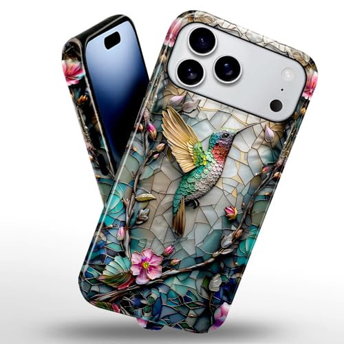 Coque P19JL Pro Max rigide hybride résistante aux rayures fleur colibri - 2