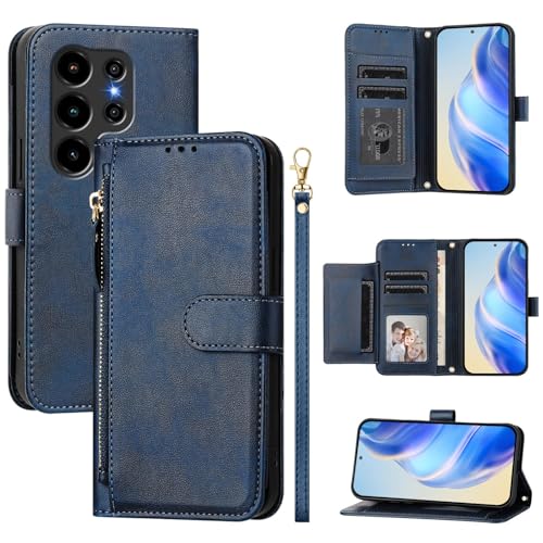 �X�}�z�P�[�X �Ή��@�� for Blackview Wave 10 �X�}�z�P�[�X�y�J�[�h�z���_�[�E�E�H���b�g�E�}�O�l�b�g�o�b�N���E�t���b�v�E�X�^���h�@�\�t���zBlue