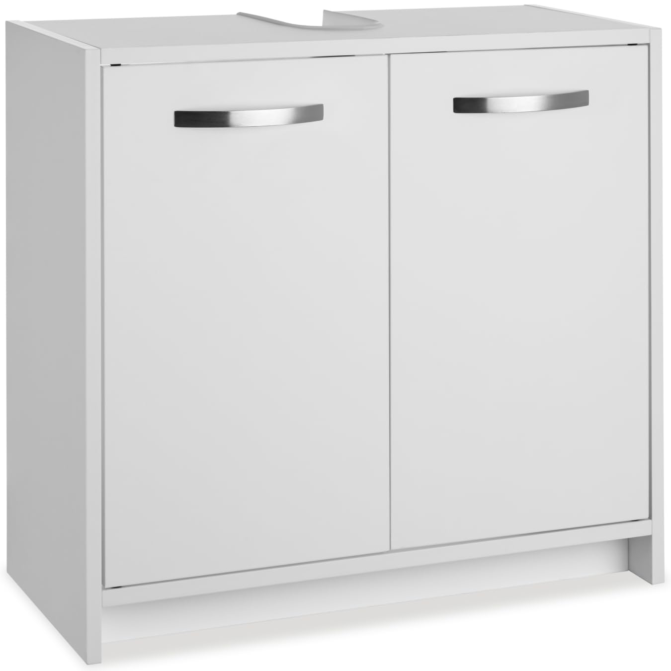 tectake® Waschbeckenunterschrank, Waschtisch Unterschrank, Badschrank für unter Waschbecken, Spüle, Schrank Möbel Badunterschrank, Waschtischunterschrank für Badezimmer & WC, Badmöbel - weiß