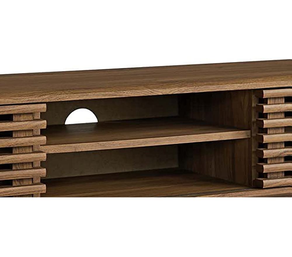 Wooden Media Rack スペースエイジ モダン ミッドセンチュリー Amazon.com: Modway Render 46