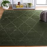 SAFAVIEH Revive Collection Area Rug - 5'3' x 7'7', Green, Trellis Design, Non-Shedding & Easy Care, Ideal for High Traffic Areas in Living Room, Bedroom (REV104Y)