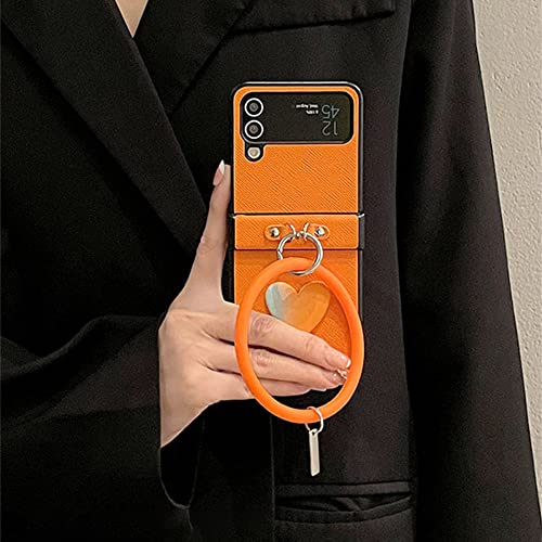Coque Samsung Z Flip 4 de Luxe Vintage avec Bracelet Chaîne et Bague Élégante