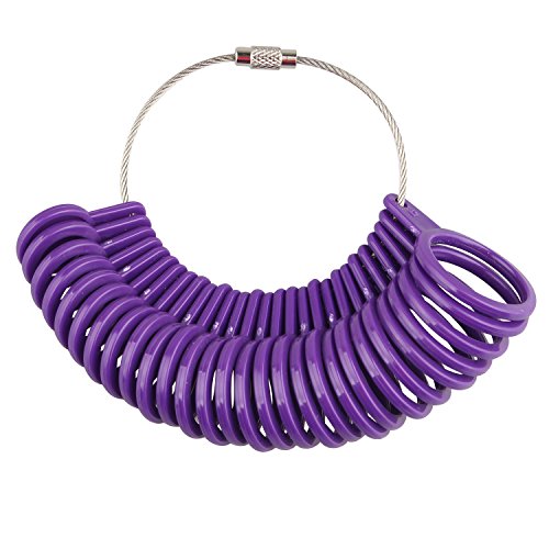 Fushengda Juego DE 27 Anillos de Medición de Calibre A-ZDedo (Morado)