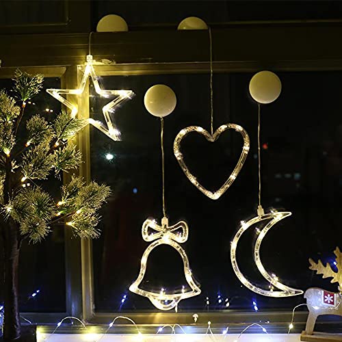 4 Pezzi Luci di Natale da Interno LED a Batteria