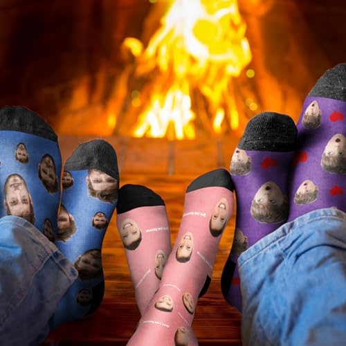 Regalo per Fidanzato O Fidanzata Calzini Personalizzati con Foto, Calze Personalizzate Unisex Uomo Donna, Idea Regalo Romantica di Coppia per San Valentino Compleanno Anniversario